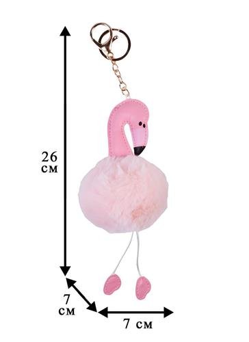 Брелок-помпон Фламинго с ножками (7см) (иск.мех) (12-04320-16)         