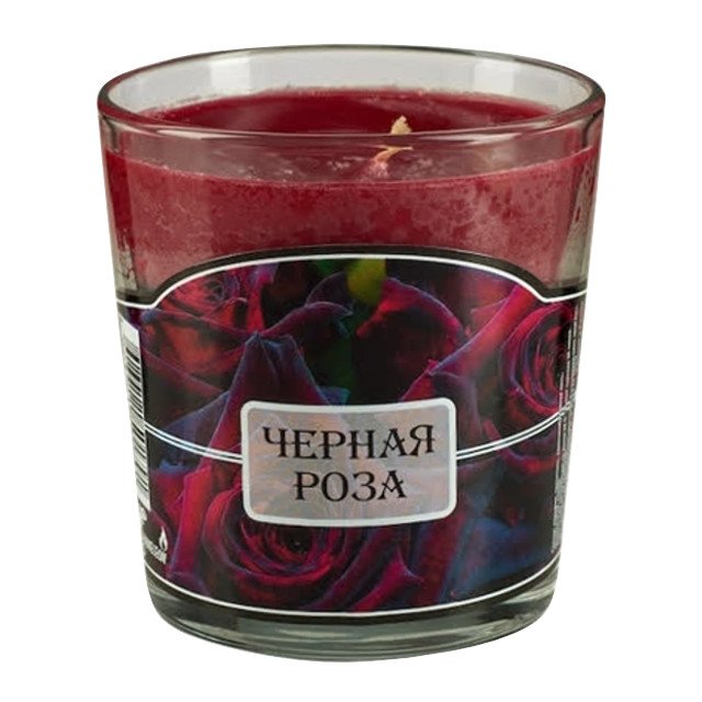 свеча в стакане CHAMELEON Черная роза 7,9х8,2см 30ч/г ароматизированная